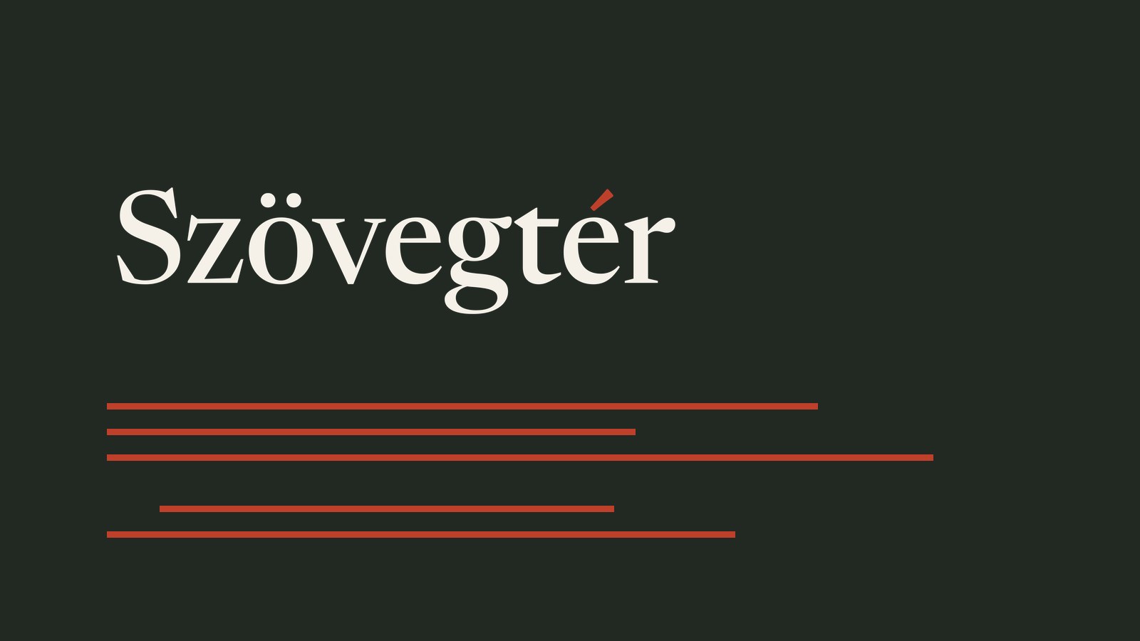 Szövegtér — presentation image